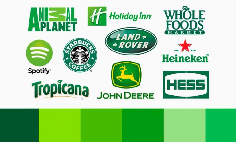 رنگ سبز در طراحی لوگوی برند جهانی